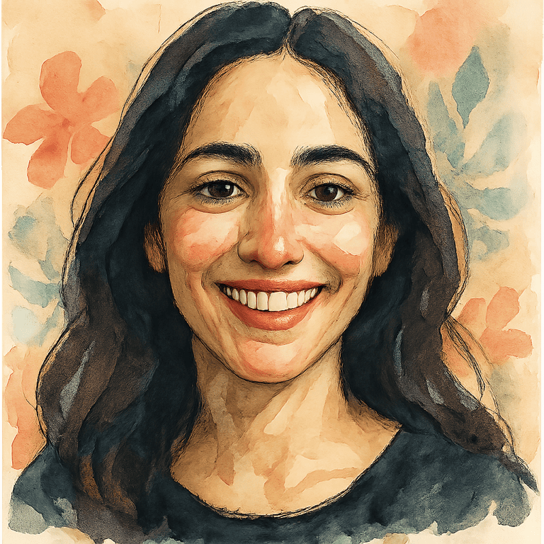 Watercolor portrait of Sarah